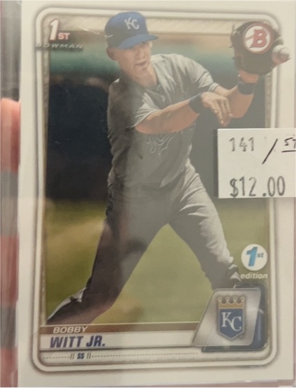 2020 Bowman 1st Edition #BFE-25 Bobby Witt Jr. — front
