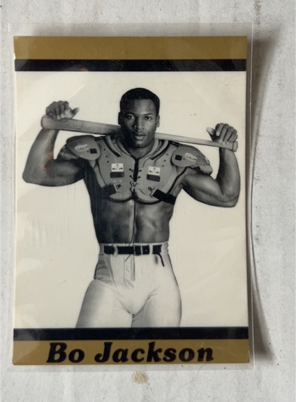 1990 Oddball Bo Jackson Bo Knows Baseball Football Promo Card — front