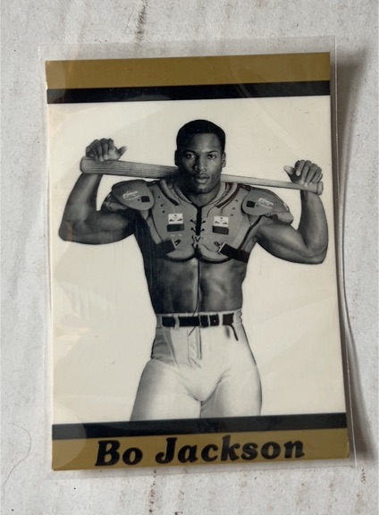 1990 Oddball Bo Jackson Bo Knows Baseball Football Promo Card — front