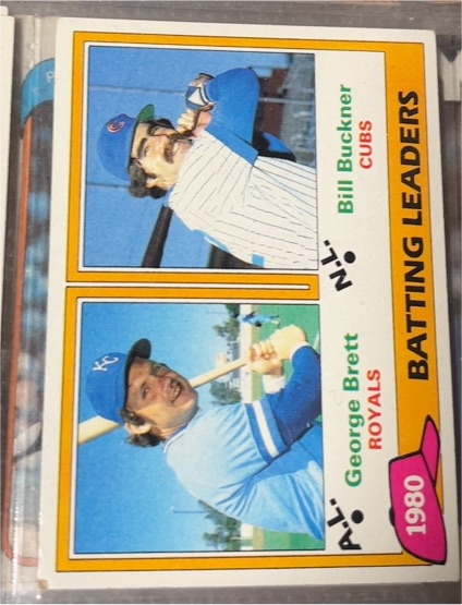 1981 Topps #1 1980 Batting Leaders George Brett / Bill Buckner — front