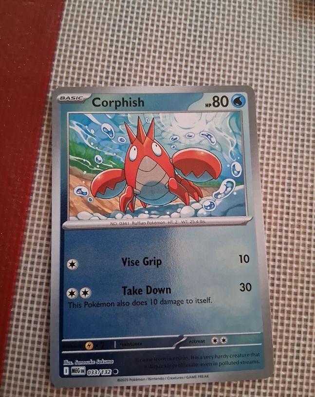 2025 Pokemon ME01 Mega Evolution #033 Corphish — front