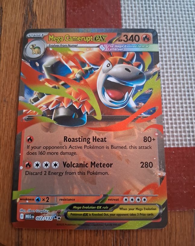 2013 Pokemon Mega Camerupt ex #022 — front