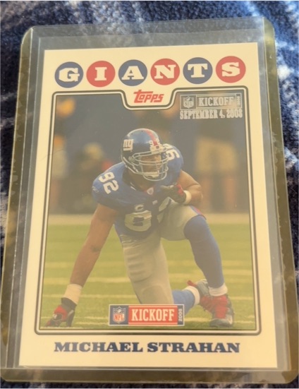 2008 Topps Kickoff #92 Michael Strahan — front