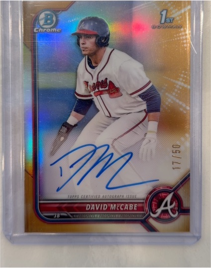 2022 Bowman Chrome Draft #CDA-DM David McCabe — front