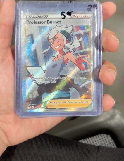 2022 Pokémon TCG Silver Tempest Trainer Gallery #TG26 Professor Burnet — front