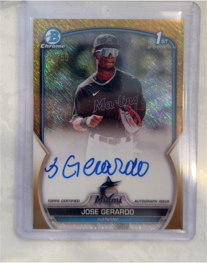 2023 Bowman Chrome #CPA-JG Jose Gerardo — front