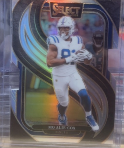 2024 Panini Select #184 Mo Alie-Cox Silver Prizm Die Cut — front