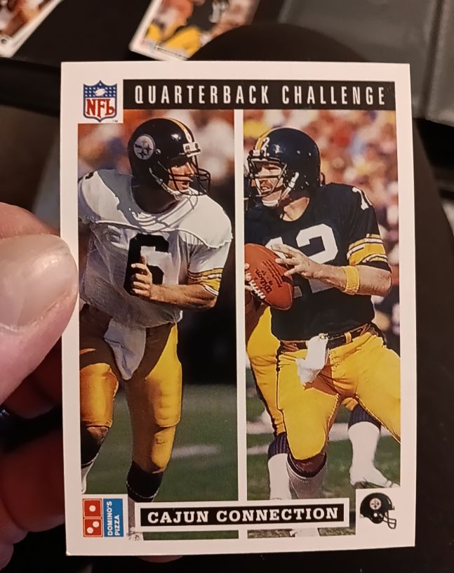 1991 Upper Deck Domino's Pizza Quarterback Challenge #48 Bubby Brister Terry Bradshaw — front