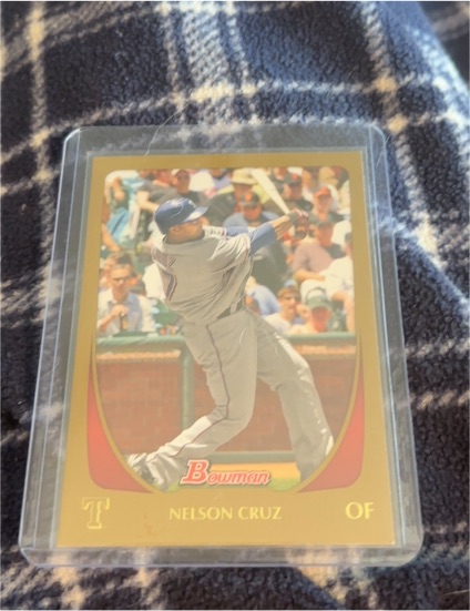 2011 Bowman Gold #148 Nelson Cruz — front