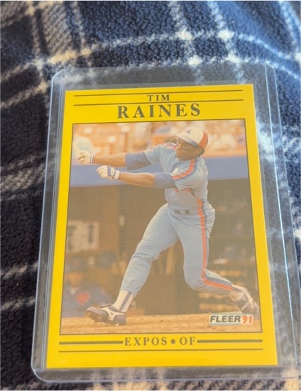 1991 Fleer #244 Tim Raines — front