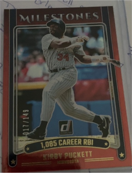 2025 Donruss #6 Kirby Puckett Milestones — front