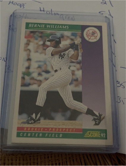1992 Score #401 Bernie Williams Rookie Prospect — front