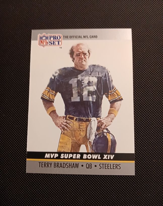 1990 Pro Set #14 Terry Bradshaw MVP Super Bowl XIV — front