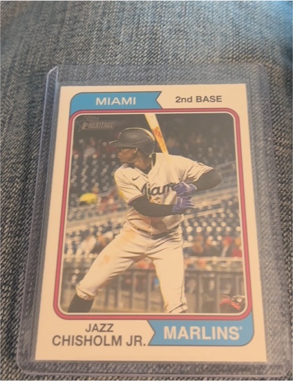 2023 Topps Heritage #14 Jazz Chisholm Jr. — front