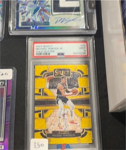2023 Panini Select #23 Michael Porter Jr. Gold Glitter — front
