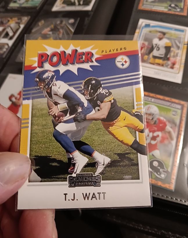 2021 Panini Contenders #PP-TWA T.J. Watt Power Players — front