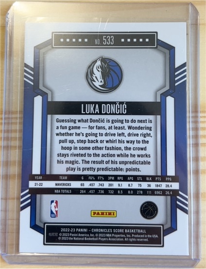 2022-23 Panini Chronicles Score Basketball #533 Luka Dončić — front