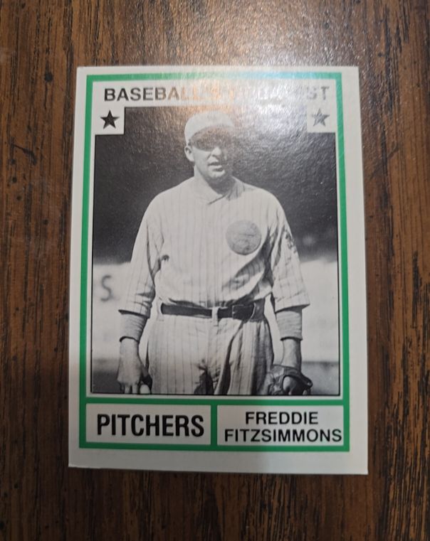 1982 TCMA Baseball's Greatest Pitchers Freddie Fitzsimmons — front