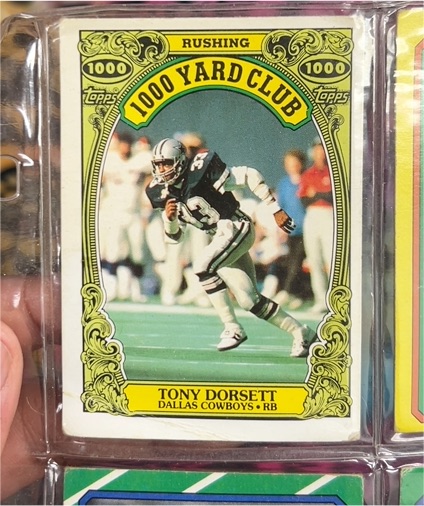 1986 Topps 1000 Yard Club #6 Tony Dorsett — front