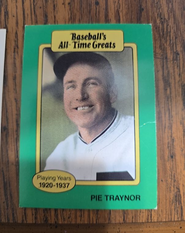 1987 Hygrade All-Time Greats #NNO Pie Traynor — front