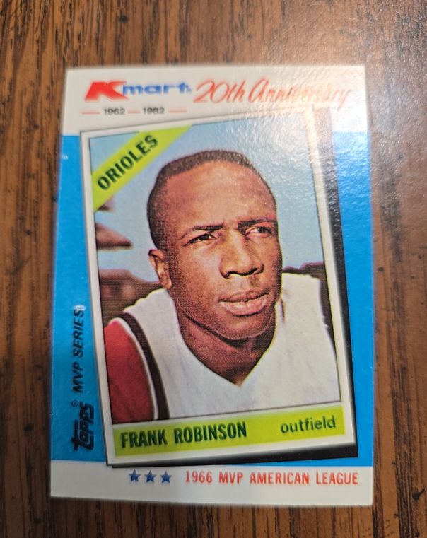 1982 Topps Kmart 20th Anniversary #9 Frank Robinson — front