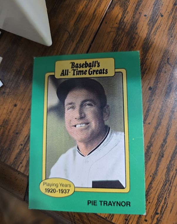 1987 Hygrade Baseball's All-Time Greats Pie Traynor — front