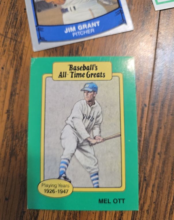 1987 Hygrade Baseball's All-Time Greats #NNO Mel Ott — front