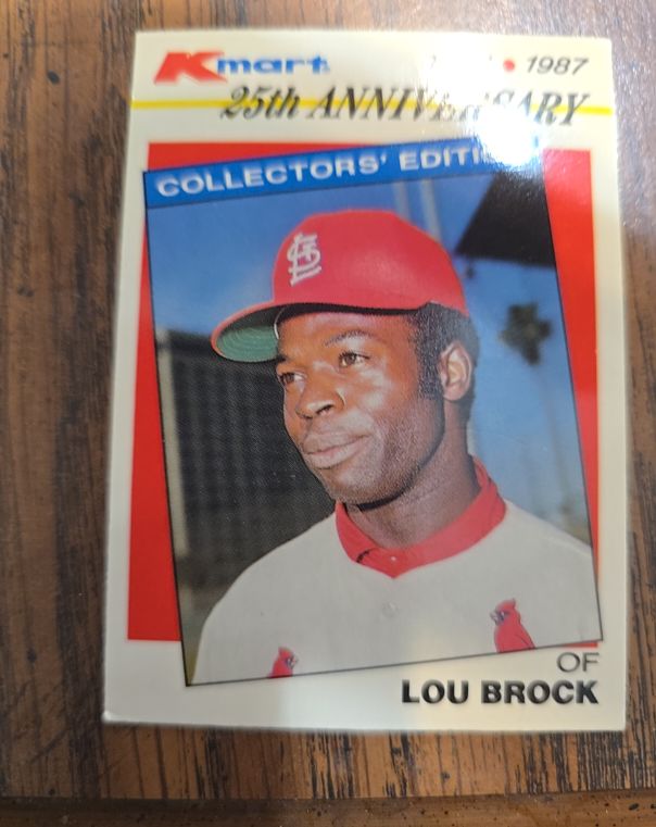 1987 Topps Kmart 25th Anniversary #13 Lou Brock — front