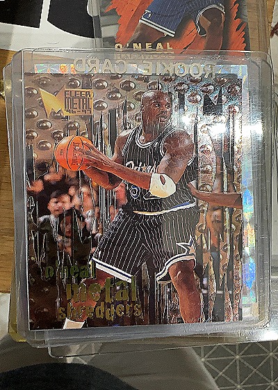 1996-97 Fleer Metal #143 Shaquille O'Neal Metal Shredders — front