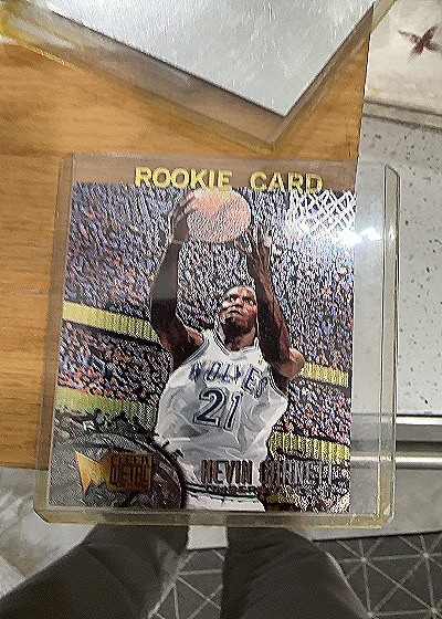 1995-96 Fleer Metal #167 Kevin Garnett Rookie Card — front
