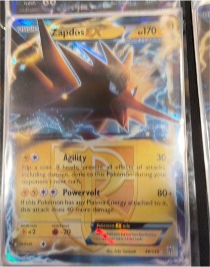 2012 Pokémon TCG Plasma Storm #48 Zapdos EX — front