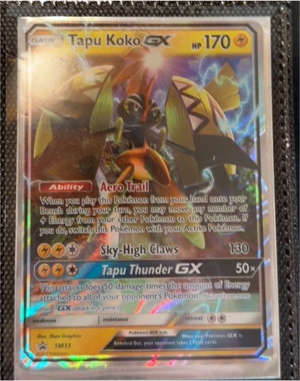 2017 Pokemon TCG SM33 Tapu Koko GX — front