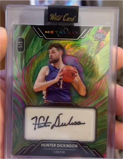 2024 Wild Card Metallix #1/1 Hunter Dickinson — front
