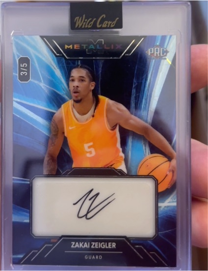 2024 Wild Card Metallix #3/5 Zakai Zeigler — front