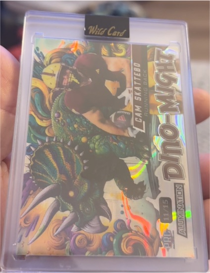 2024 Wild Card Dino-Might #DMTRI1-CS Cam Skattebo — front