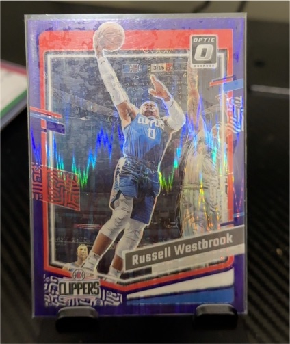 2023-24 Panini Donruss Optic #81 Russell Westbrook Purple Prizm — front