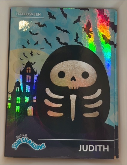 2025 Panini Squishmallows Halloween Foil #58 Judith — front