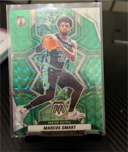2021-22 Panini Mosaic Marcus Smart Green Mosaic Prizm — front