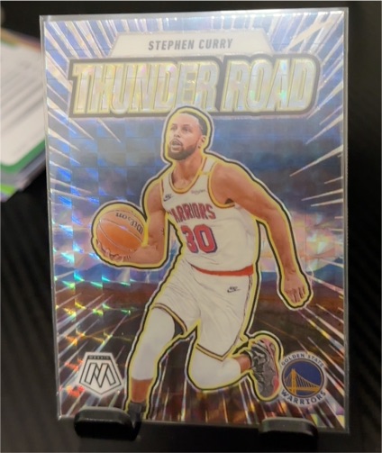 2024-25 Panini Mosaic Thunder Road #5 Stephen Curry — front