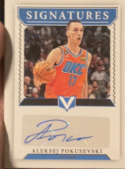 2022-23 Panini Chronicles Vertex Signatures #VS-AKP Aleksej Pokusevski — front
