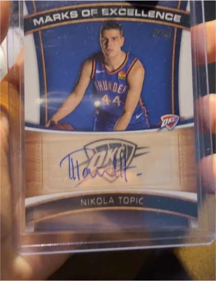 2025-26 Topps Basketball #ME-NT Nikola Topic Marks of Excellence Auto — front