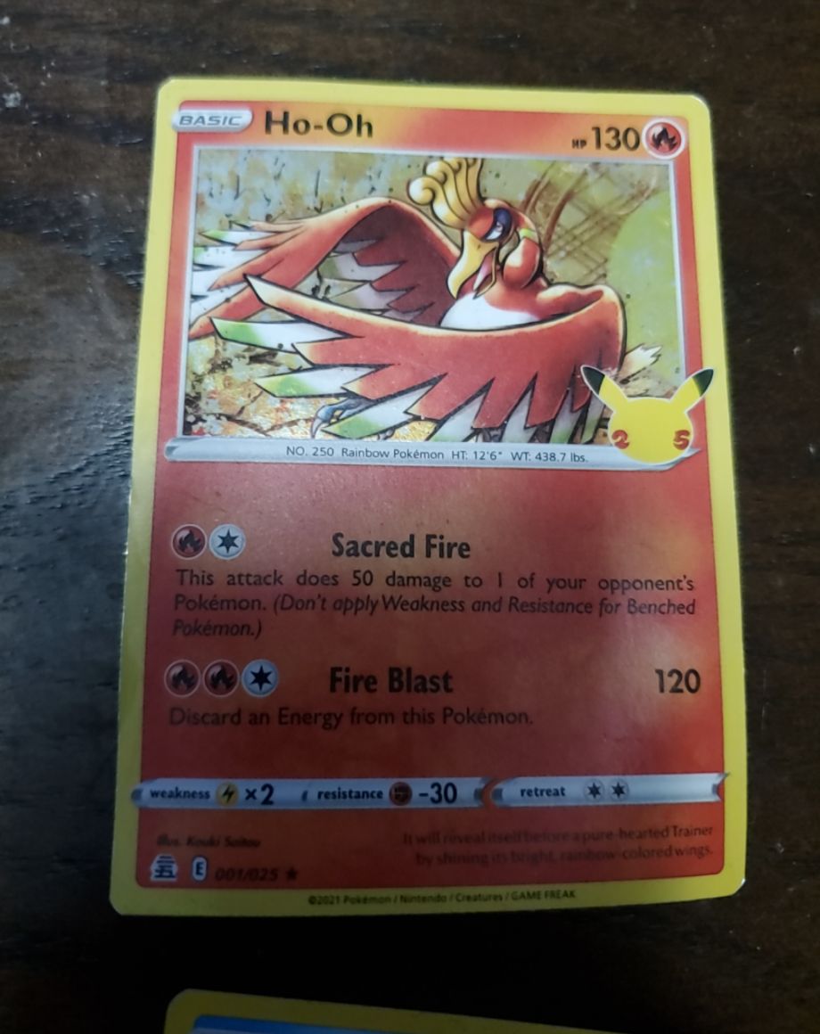 2021 Pokemon Celebrations #001 Ho-Oh — front