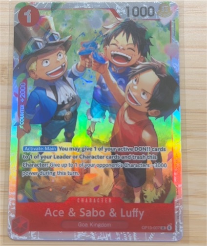 One Piece TCG OP13-007 Ace & Sabo & Luffy Carrying On His Will — front