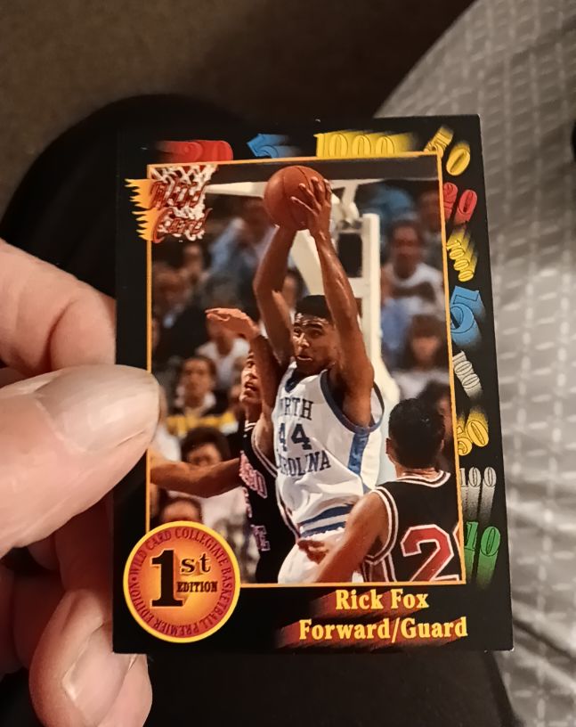 1992 Wild Card Collegiate #19 Rick Fox — front