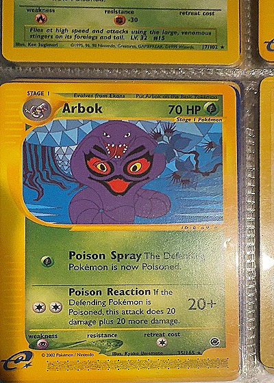 2002 Pokémon Expedition #35 Arbok — front