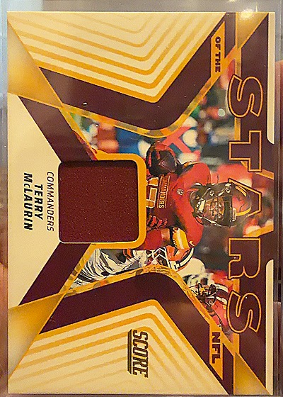 2025 Panini Score Stars of the NFL Patch SNJ-BHL Terry McLaurin — front