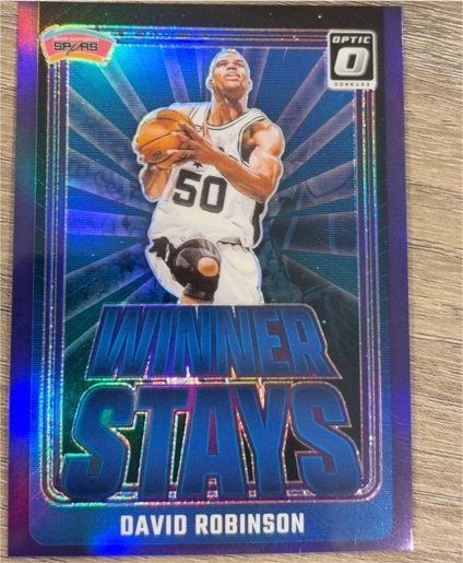 2024-25 Donruss Optic #15 David Robinson Winner Stays Purple Prizm — front