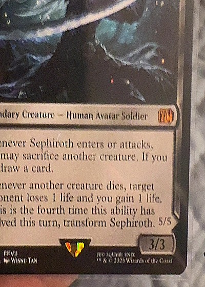 Magic: The Gathering Final Fantasy Sephiroth 3/3 — front