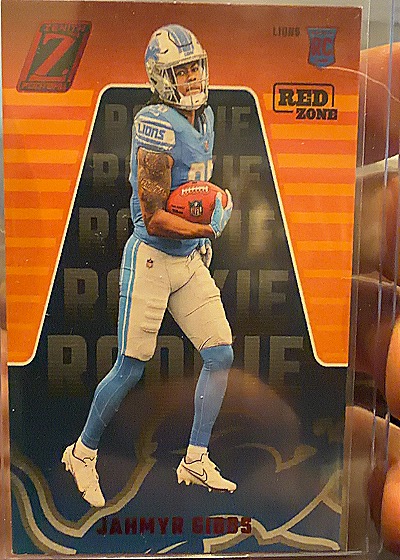 2023 Panini Zenith #144 Jahmyr Gibbs Red Zone Rookie — front