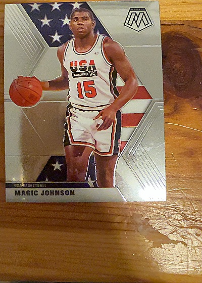 2019-20 Panini Mosaic #255 Magic Johnson USA Basketball — front